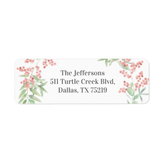 クリスマスフローラリース返却ラベルシール ラベル (正面)