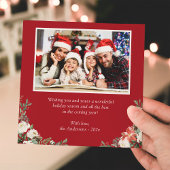 クリスマスフローラリース金ゴールドグリッター2 Photo シーズンカード