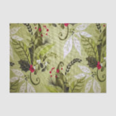 クリスマスフローラルパターンティッシュペーパー 薄葉紙 (正面)