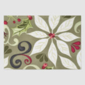 クリスマスフローラルパターンティッシュペーパー 薄葉紙 (正面)