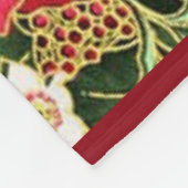 クリスマスフローラルパターンフリースブランケット フリースブランケット (角)