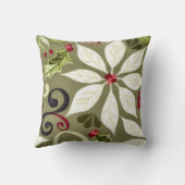 クリスマスフローラルパターン クッション (裏面)