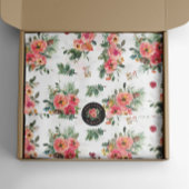 クリスマスフローラルパターン | 水彩植物学 薄葉紙