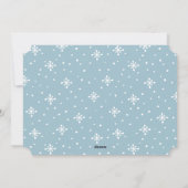 クリスマスフローラレッドアクアホリデーフォトカード シーズンカード (裏面)