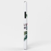 クリスマスフローラレッドブルガンディーホワイトローズ Case-Mate iPhoneケース (裏面/右)