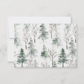 クリスマスフローラロマンチックな結婚式RSVPカード 出欠カード (裏面)