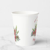 クリスマスフローラ世界のキャンドルボウへの喜び 紙コップ (右)