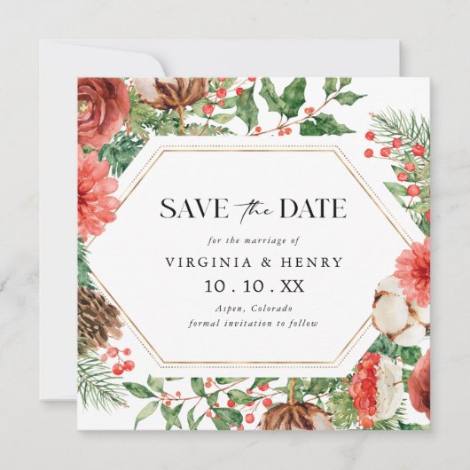 クリスマスフローラ休日 セーブザデート (正面)