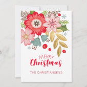 クリスマスフローラ写真グリーティングカード シーズンカード (正面)