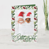 クリスマスフローラ折り畳み写真 シーズンカード (正面)
