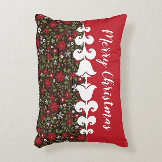 クリスマスフローラ用の枕 アクセントクッション (正面(垂直))