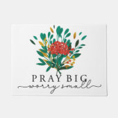 クリスマスフローラ祈りの言葉やる気を起こさせる形式 ドアマット (正面)