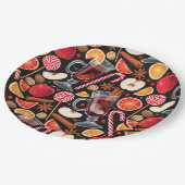 クリスマスフローラ紙プレート ペーパープレート (アングル)