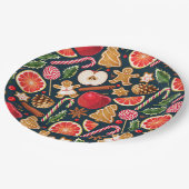 クリスマスフローラ紙プレート ペーパープレート (アングル)