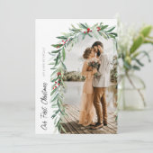 クリスマスフローラ結婚の祝日の発表 サンキューカード (スタンド正面)