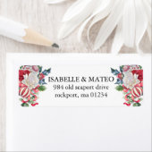 クリスマスフローラ結婚グリーンリー差出人住所 ラベル (インサイチュ)