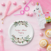 クリスマスフローラ結婚パーティー紙プレート ペーパープレート (パーティー)