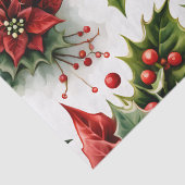 クリスマスフローラ緑と赤 薄葉紙 (詳細)