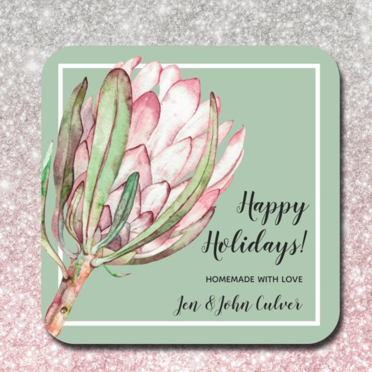 クリスマスフローラ自家製グッズベーキング スクエアシール