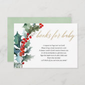 クリスマスフローラ赤い緑の金ゴールドブックリクエストenclo エンクロージャーカード (正面/裏面)