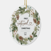 クリスマスフローラ退職パーティーギフト セラミックオーナメント (右)