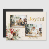 クリスマスフローラ金ゴールドうれしそうな文字2 – 写真 (正面/裏面)