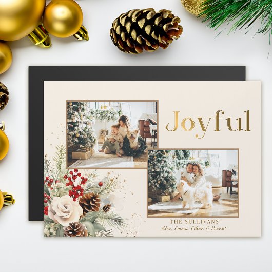 クリスマスフローラ金ゴールドうれしそうな文字2 – 写真