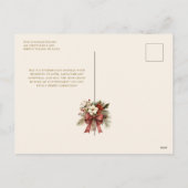 クリスマスフローラ金ゴールドうれしそうな文字2 – 写真 シーズンポストカード (裏面)