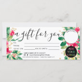 クリスマスフローラ金ゴールドギフト証明書のロゴ (正面)