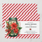 クリスマスフローラ |クリスマスブライダルシャワー 招待状 (正面/裏面)