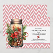 クリスマスフローラ |クリスマスブライダルシャワー 招待状 (正面/裏面)