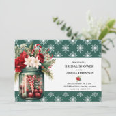 クリスマスフローラ |クリスマスブライダルシャワー 招待状 (スタンド正面)