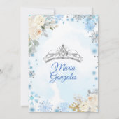 クリスマスフローラ&シルバースノーフレークキンセアニェラ 招待状 (裏面)