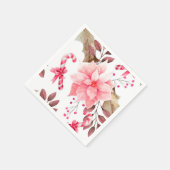 クリスマスフローラ スタンダードカクテルナプキン (角)