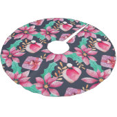 クリスマスフローラ ブラッシュドポリエステルツリースカート (アングル)