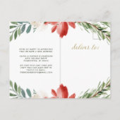 クリスマスフローラ |引かわいらし越し 案内ポストカード (裏面)