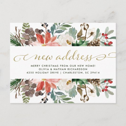 クリスマスフローラ |引かわいらし越し 案内ポストカード (正面)