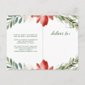 クリスマスフローラ |引かわいらし越し 案内ポストカード (裏面)