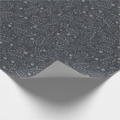 クリスマスフローリッシュクリスマスアートホリーリーフプリント ラッピングペーパー (角)