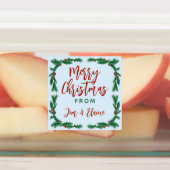 クリスマスフードギフトラベル縁どホリー ラベル (貼付)