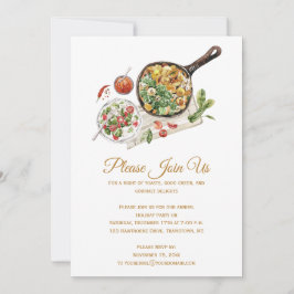 クリスマスフード表示パーティの招待状 招待状