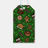 クリスマスフード贈り物ラベルinグリーン ギフトタグ (裏面)