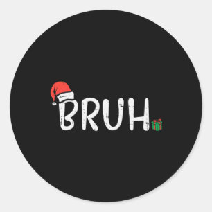 クリスマスブおもしろいルクリスマスミームメンボーイズキッズウィメンズ ラウンドシール