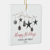 クリスマスブエレガントランチオーナメント セラミックオーナメント (右)