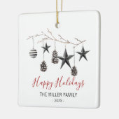 クリスマスブエレガントランチオーナメント セラミックオーナメント (左)