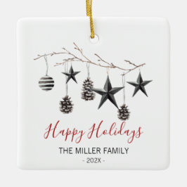 クリスマスブエレガントランチオーナメント セラミックオーナメント