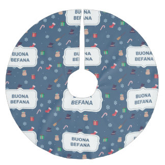 クリスマスブオナベファナのクリスマスツリースカート ブラッシュドポリエステルツリースカート