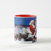 クリスマスブックを届けるサンタ マグカップ (中央)