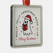 クリスマスブッククラブかわいい幽霊名門私立校風の美学 メタルオーナメント (右)