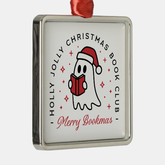 クリスマスブッククラブかわいい幽霊名門私立校風の美学 メタルオーナメント (右)